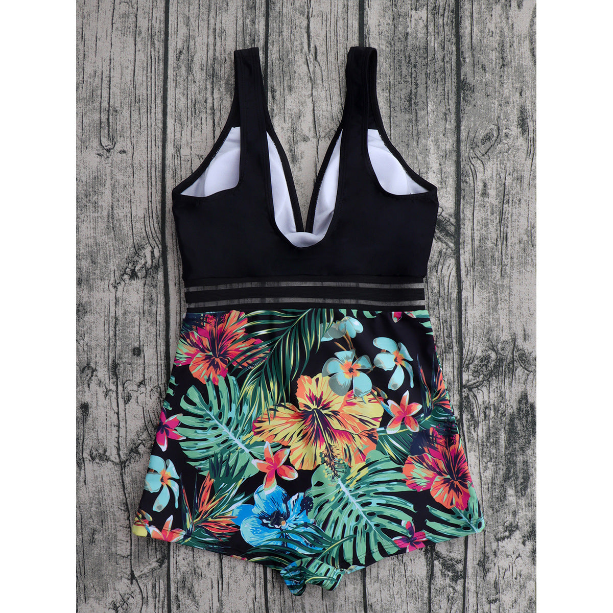Levoire | Maillot De Bain Avec Imprimé Tropical Et Shorts Courts