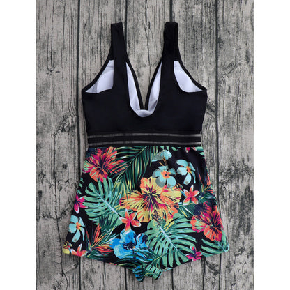 Levoire | Maillot De Bain Avec Imprimé Tropical Et Shorts Courts