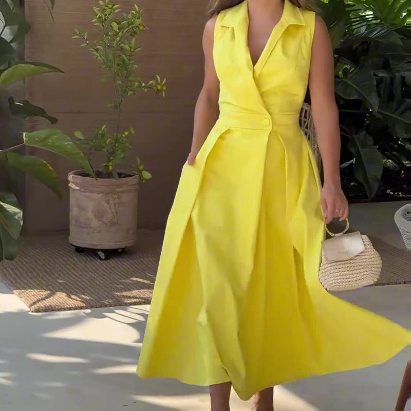 Levoire | Robe Midi Avec Décolleté En V Élégant