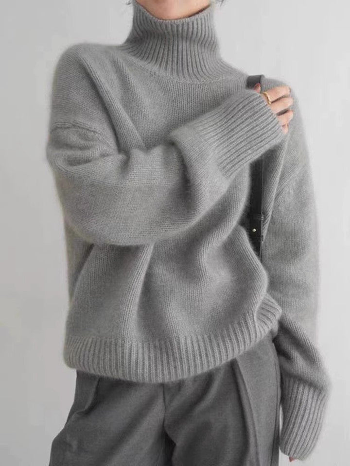 Levoire | Pull À Col Roulé En Cachemire Gris