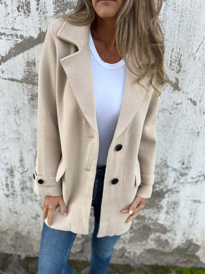 Levoire | Manteau En Laine À Revers abricot