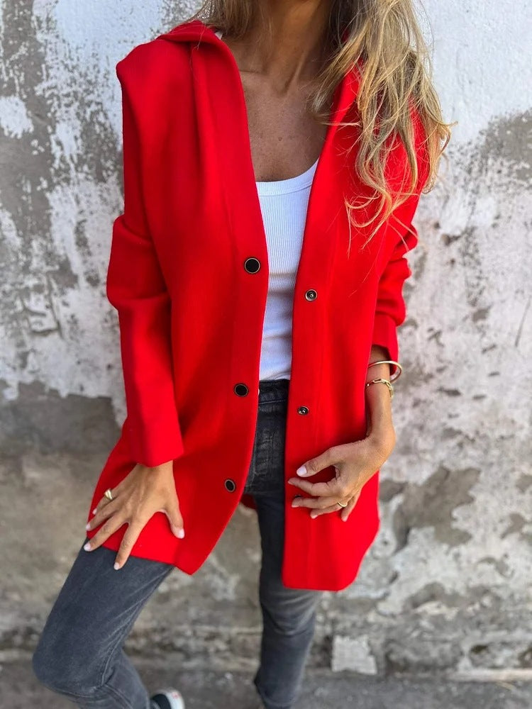 Levoire | Veste À Capuche En Tricot Avec Boutonnière