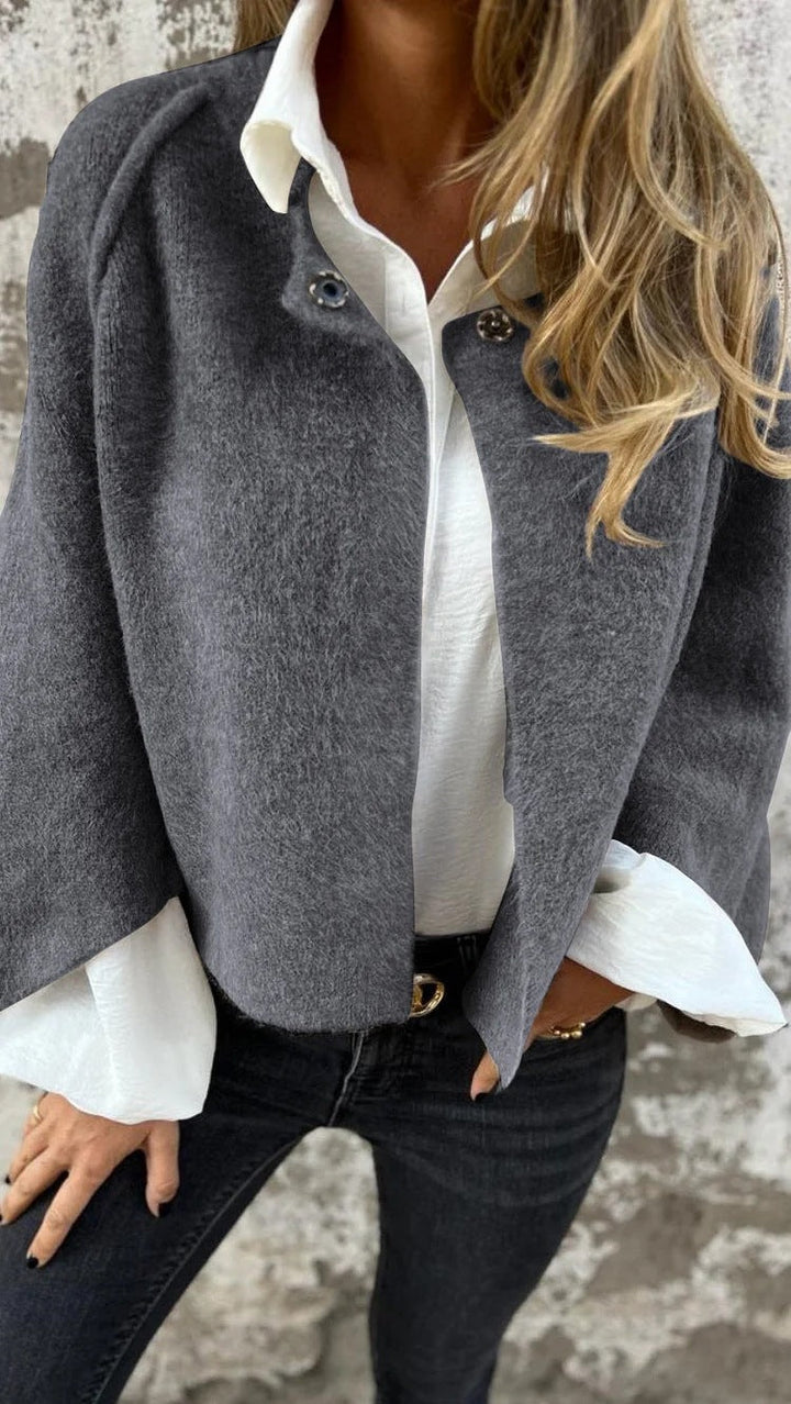 Levoire | Manteau Court Avec Des Manches Évasées Gris