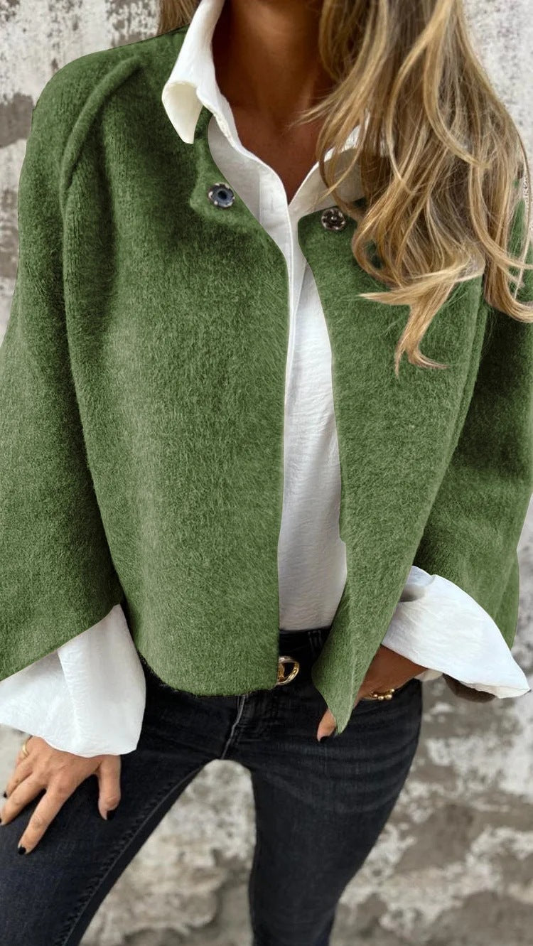 Levoire | Manteau Court Avec Des Manches Évasées Vert