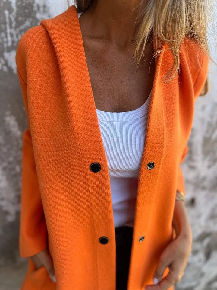 Levoire | Veste À Capuche En Tricot Avec Boutonnière