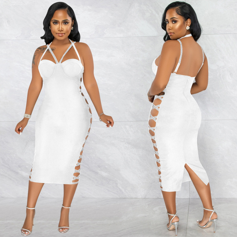 Levoire | LONG SOIRÉE CUIR ÉPAULES SABLE ET CÔTÉ HANCHES BLANC