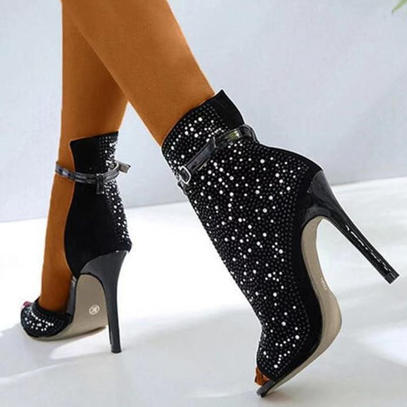 Levoire | strass peep-toe -design