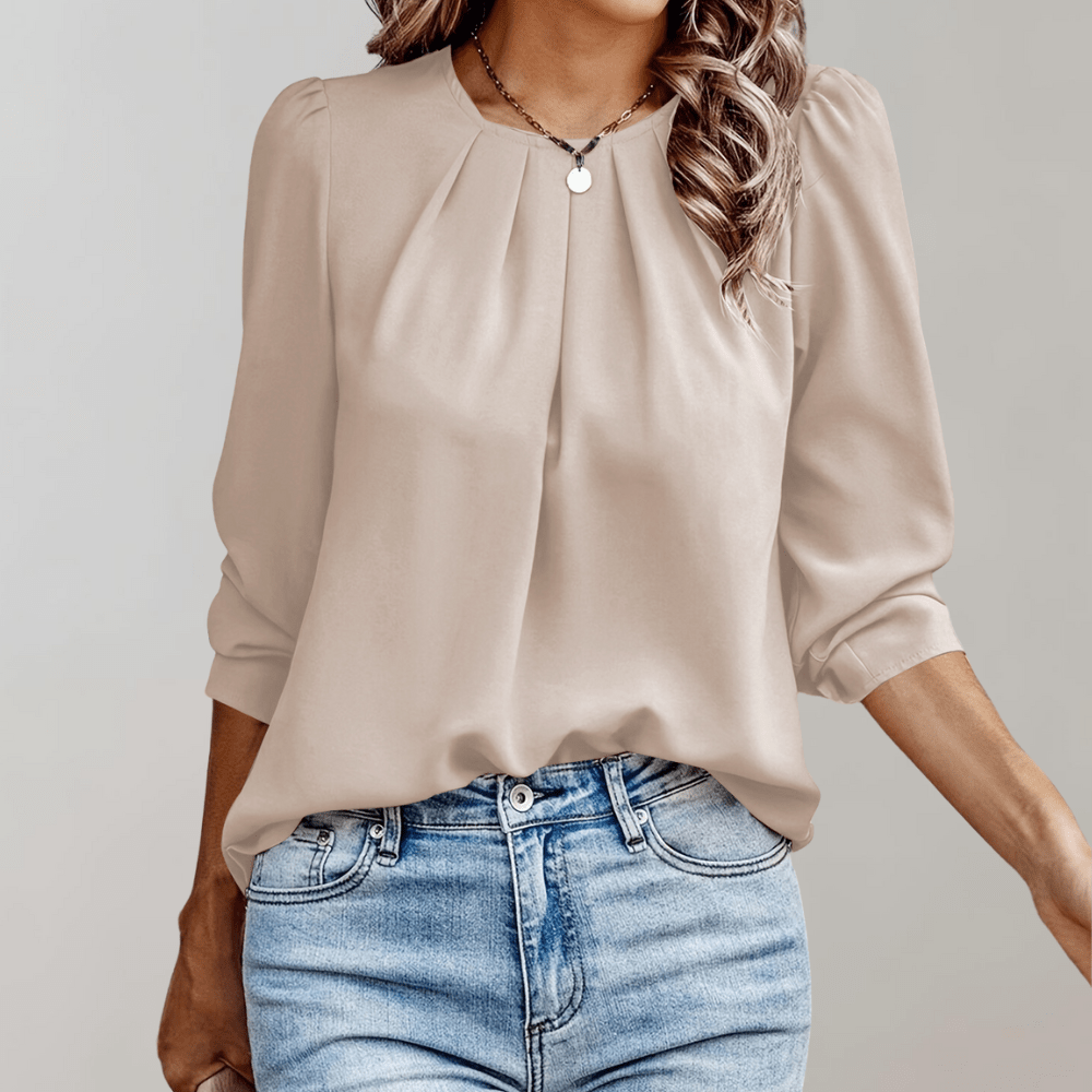 Levoire | Blouse Manches Bouffantes Chic Abricot