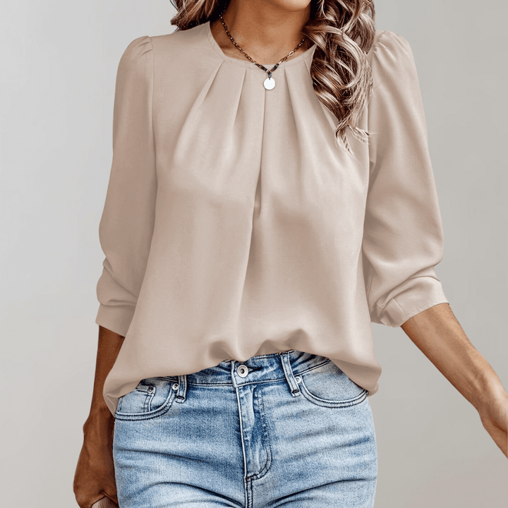Levoire | Blouse Manches Bouffantes Chic Abricot