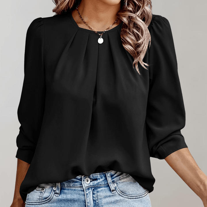 Levoire | Blouse Manches Bouffantes Chic Noir