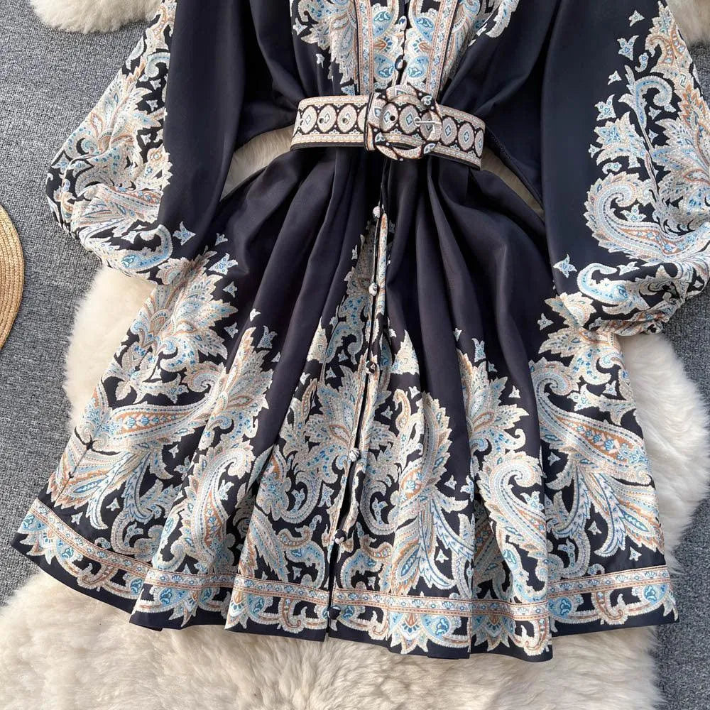 Levoire | Robe mi-longue soirée à manches courtes