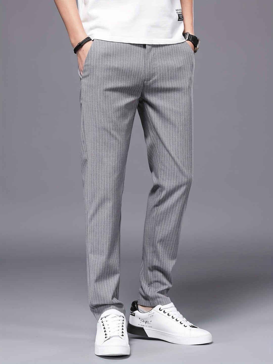 Levoire | Pantalons Stretch Slim Fit À Jambe Droite