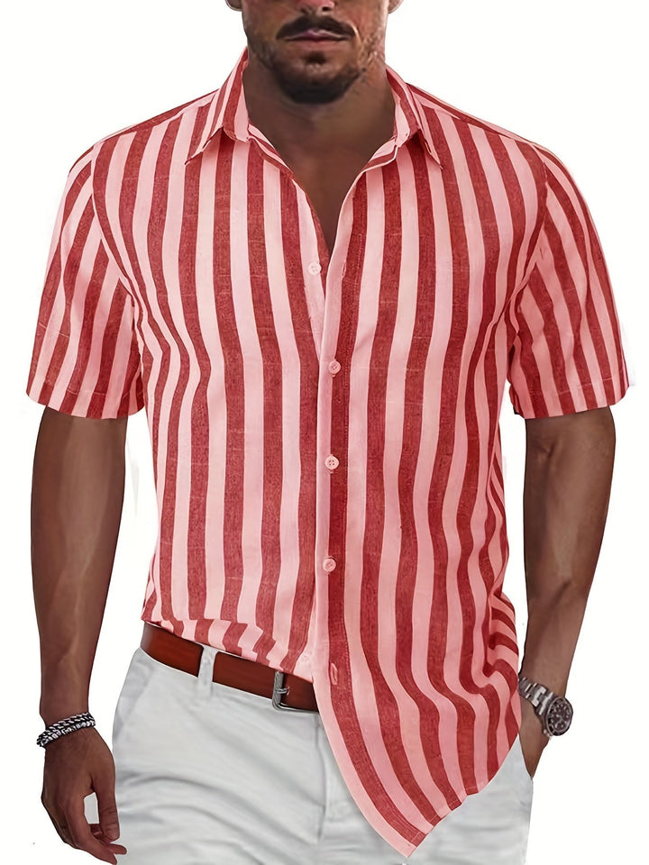 Levoire | Chemise Décontractée Rayée Backsteinrouge