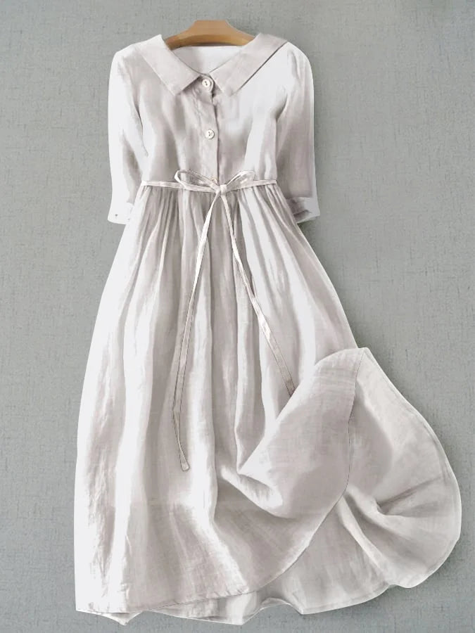 Levoire | Robe Midi Style Élégant Blanc