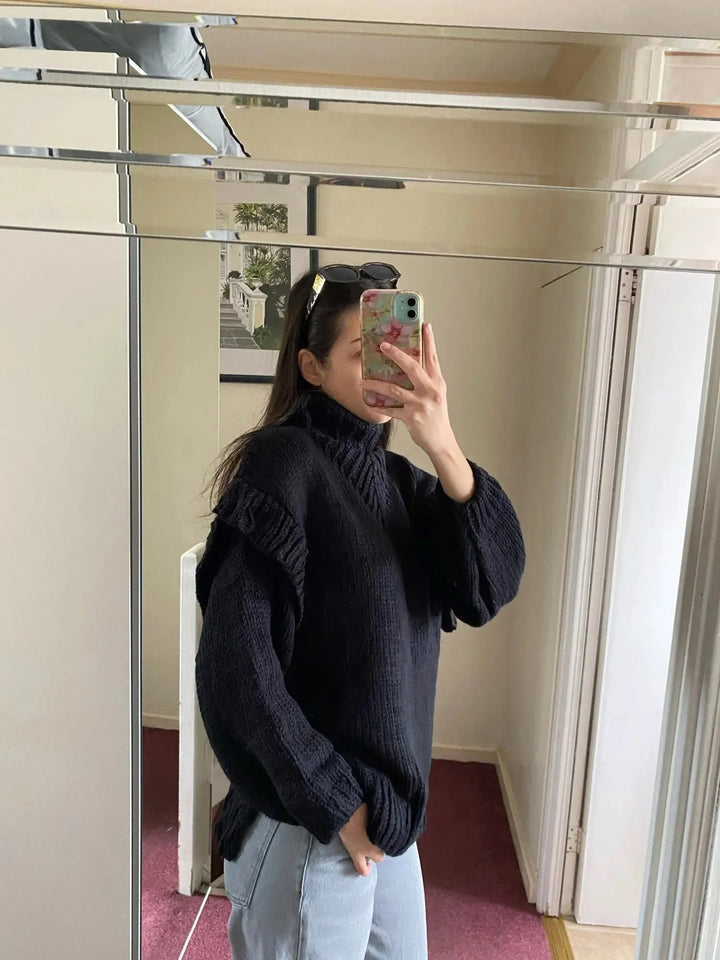 Levoire | Lssiger Pull En Maille Avec Col Montant