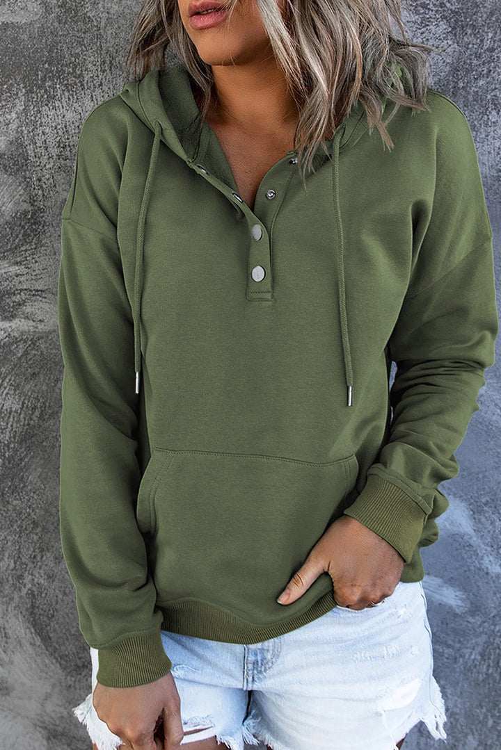 Levoire | Sweat À Capuche En Fleece Avec Détails En Bouton