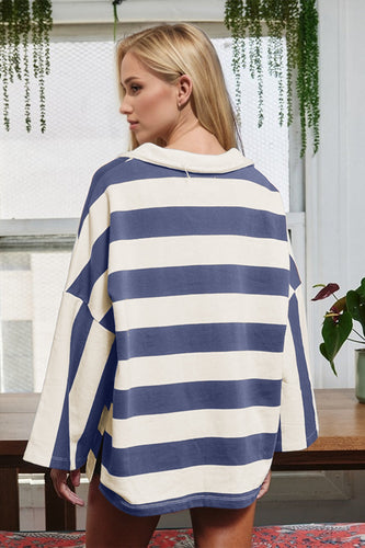 Levoire | Oh Rayé Col Jonny Manches Longues T-Shirt