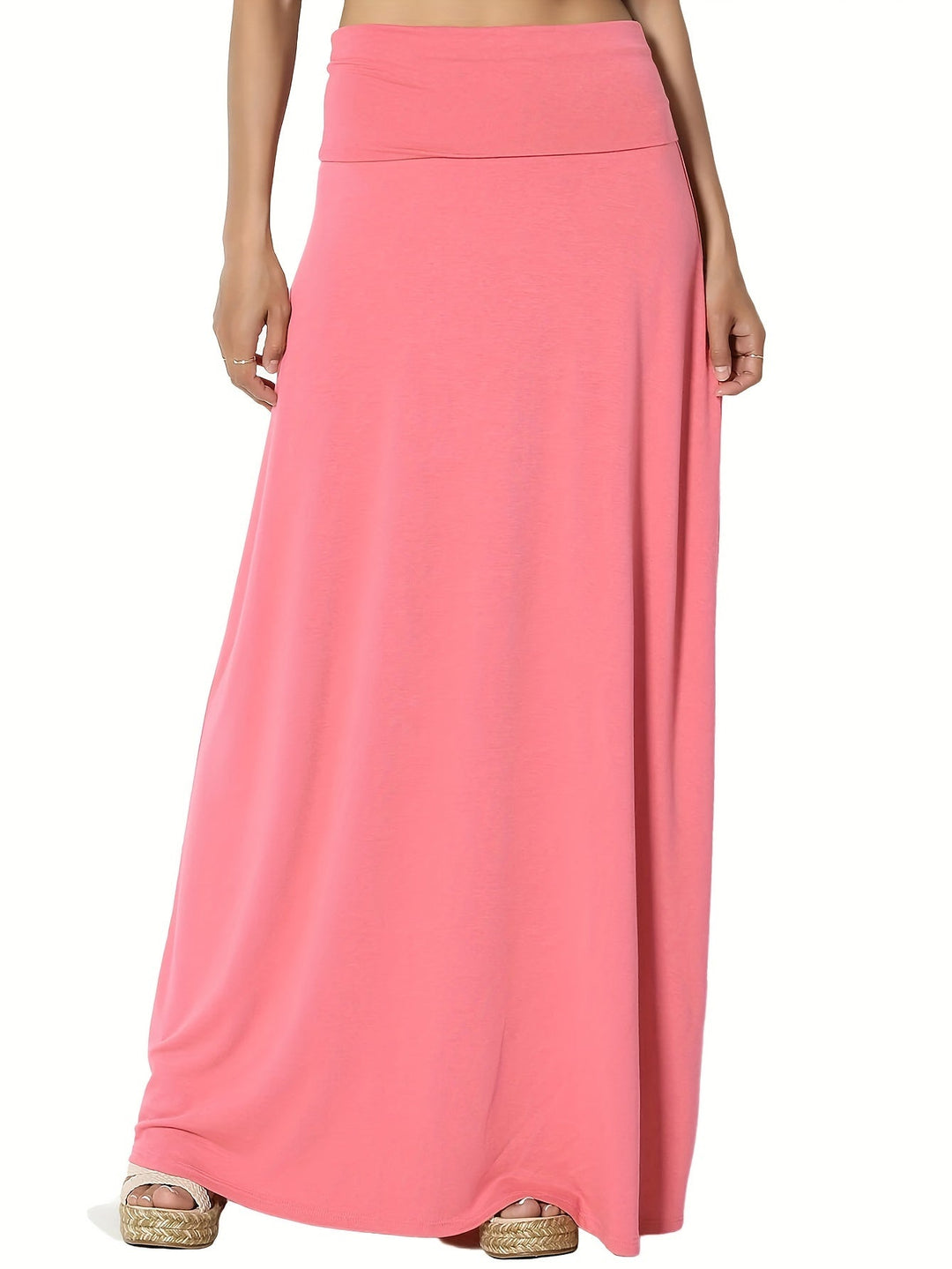 Levoire | Jupe Maxi Multicolore À Taille Haute Corail