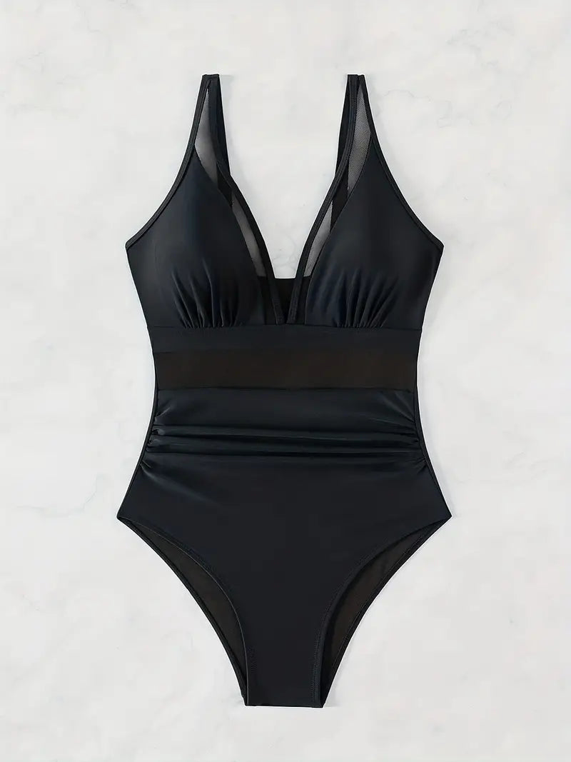 Levoire | Maillot De Bain Une Pièce Avec Panneaux En Mesh Pour Dames