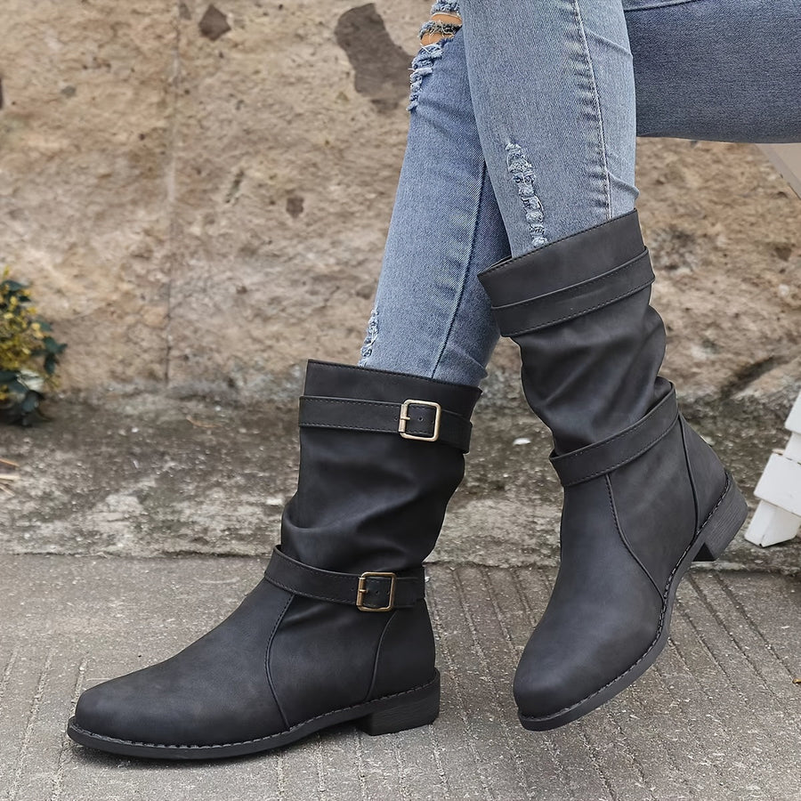 Levoire | Bottes De Cheville Western À Boucle Vintage Pour Femmes