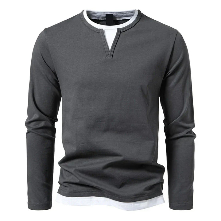 Levoire | Manches Longues Henley Gris