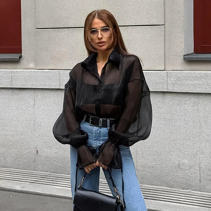 Levoire | T-shirt Garzata noir transparent