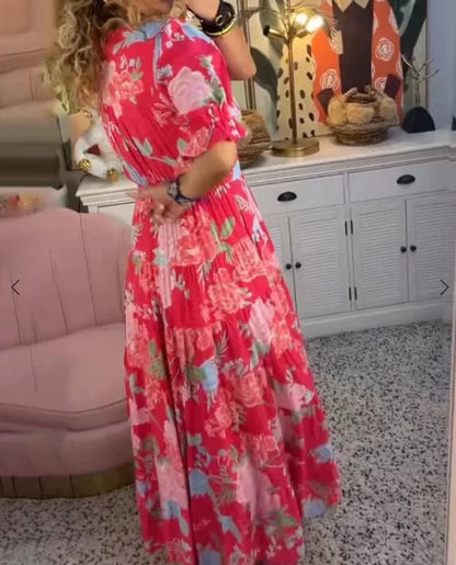 Levoire | Confortable robe longue avec décolleté en V et poche