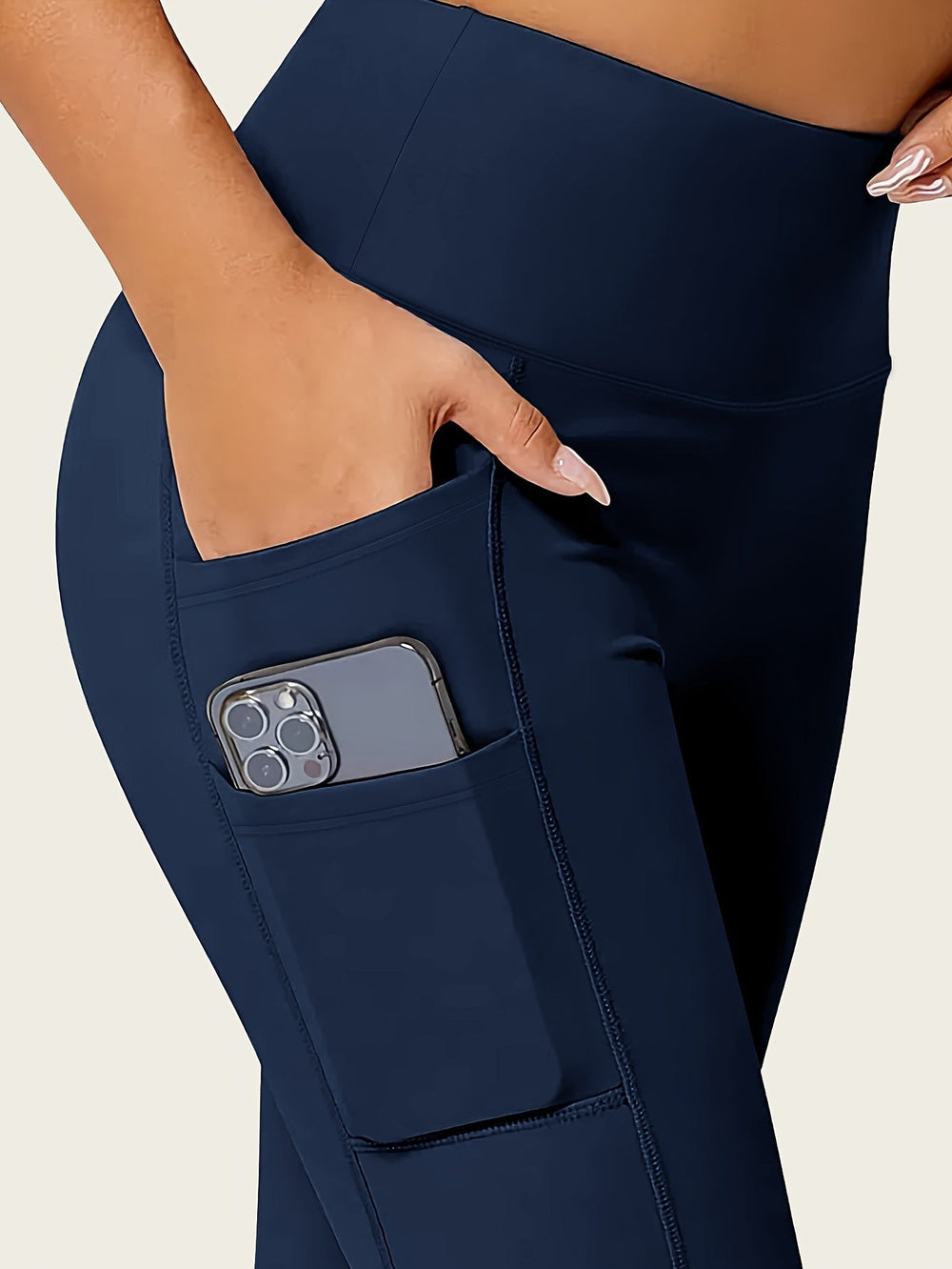 Levoire | Pantalons De Yoga Unis Avec Poche Et Haute Élasticité