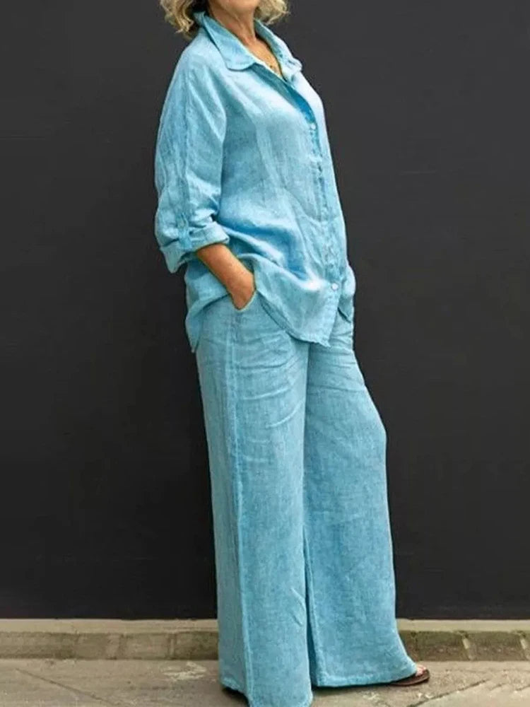 Levoire | Ensemble Confortable De Deux Pièces Bleu clair