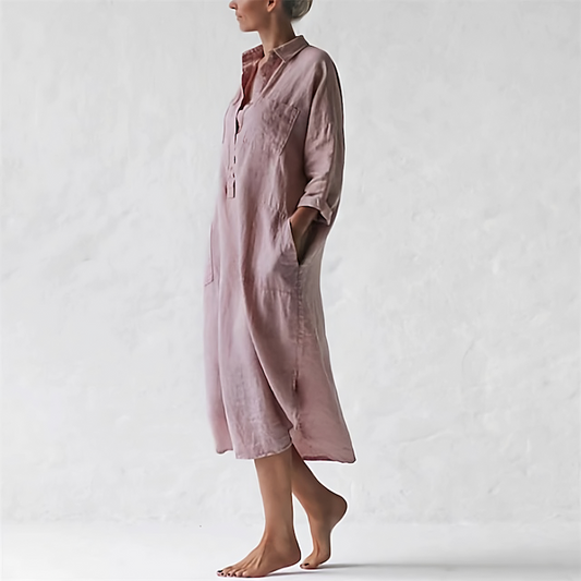 Levoire | Robe Longue Élégante Rose