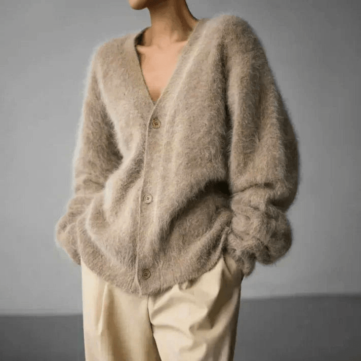 Levoire | Gilet Femme Capuche Décontracté Chaud Beige Taille unique