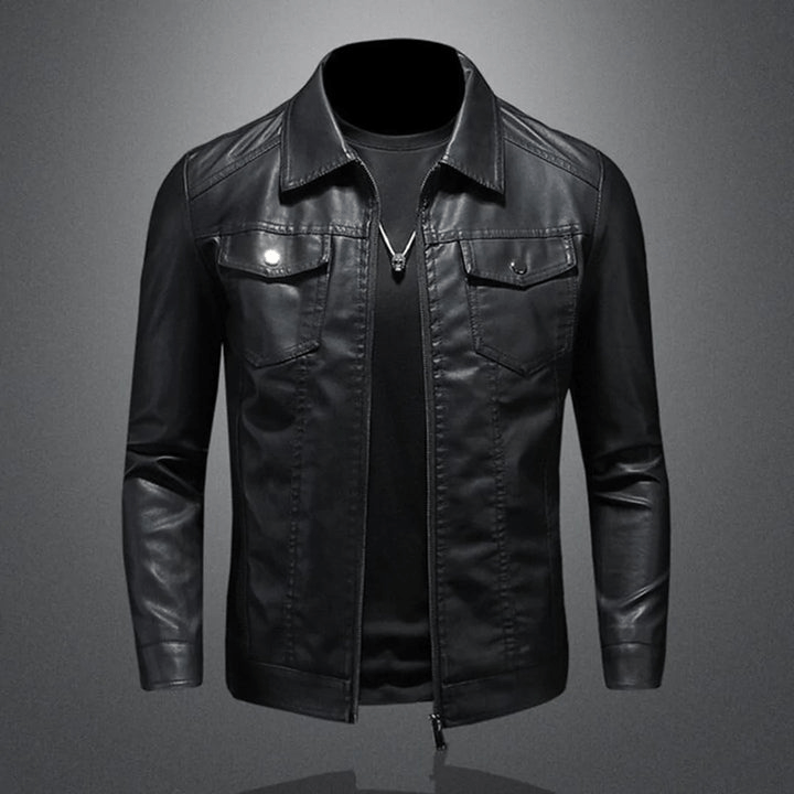 Levoire | Veste décontractée pour homme en cuir Détails subtils