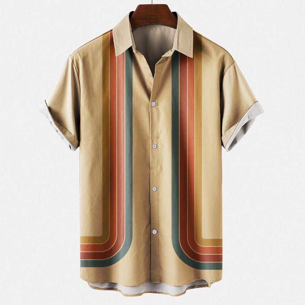 Levoire | Chemise rétro élégante pour hommes flair vintage Braun