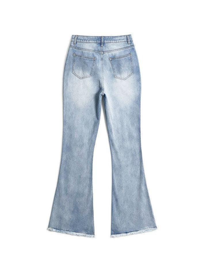 Levoire | Jean Taille Haute Déchiré Avec Des Dommages