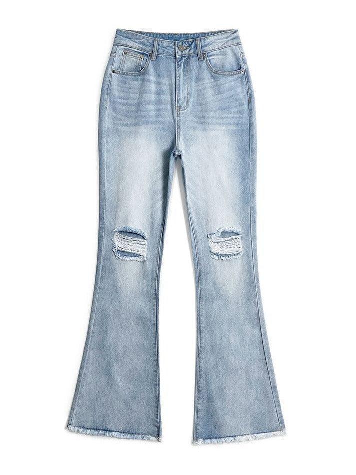 Levoire | Jean Taille Haute Déchiré Avec Des Dommages