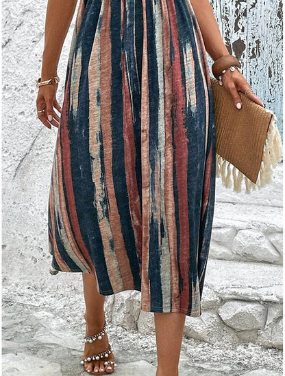 Levoire | Robe Midi Élégante Avec Encolure Ronde