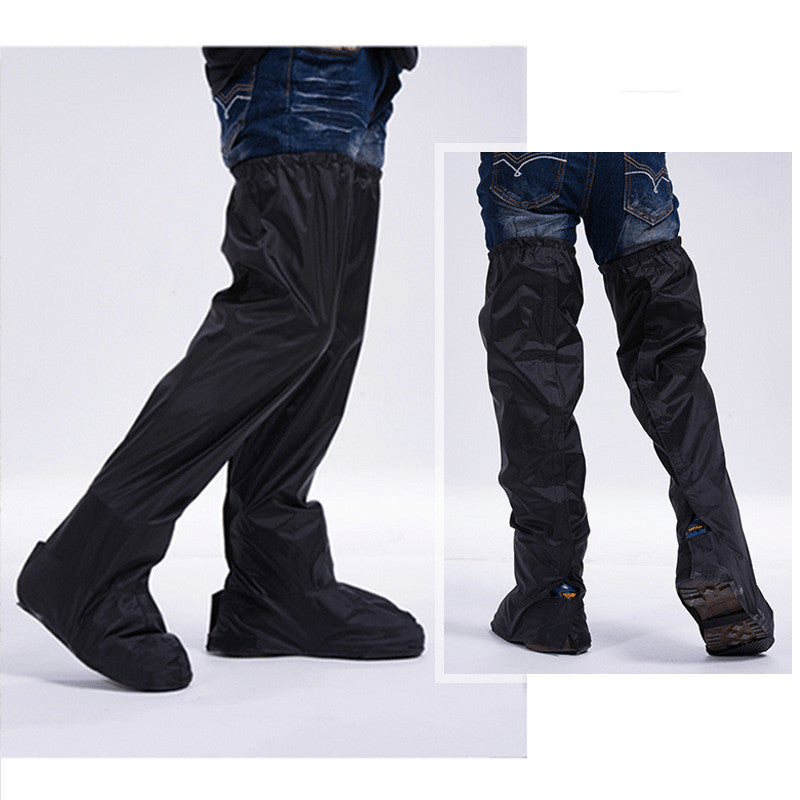 Levoire | Pantalons de pluie avec sur-chaussures Idéal pour le cyclisme Noir