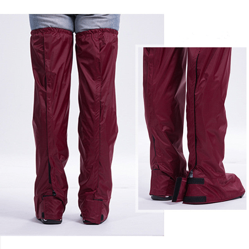 Levoire | Pantalons de pluie avec sur-chaussures Idéal pour le cyclisme Rot