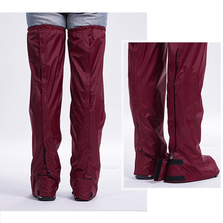 Levoire | Pantalons de pluie avec sur-chaussures Idéal pour le cyclisme Rot