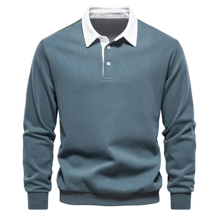 Levoire | Polo pull stylé à manches longues pour hommes Vert
