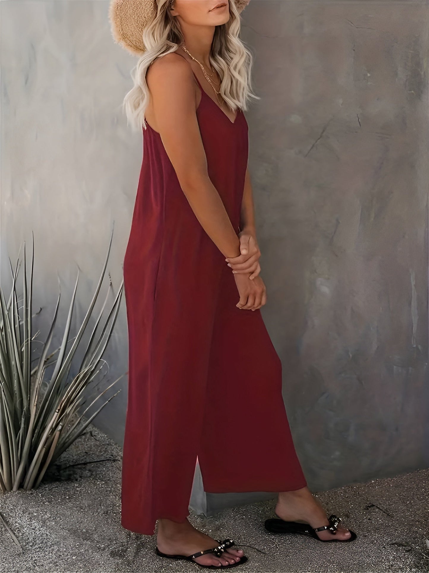 Levoire | Luxe Combinaison Rouge foncé