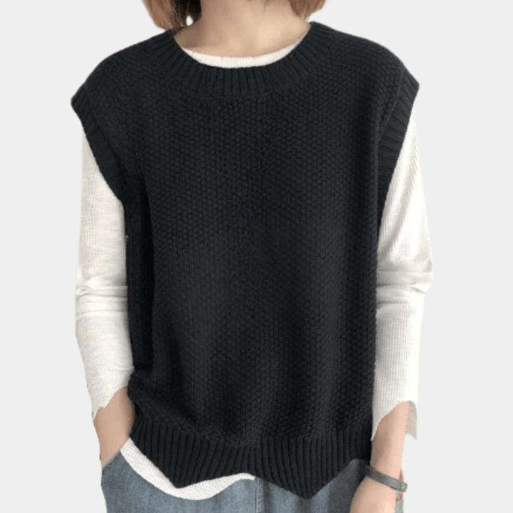 Levoire | Style Élégant Gilet Jumper Pull Femme Pull Noir