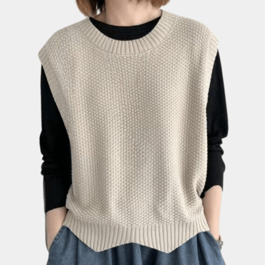 Levoire | Style Élégant Gilet Jumper Pull Femme Pull Abricot