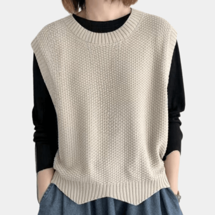 Levoire | Style Élégant Gilet Jumper Pull Femme Pull Abricot
