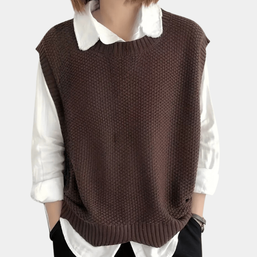 Levoire | Style Élégant Gilet Jumper Pull Femme Pull Café