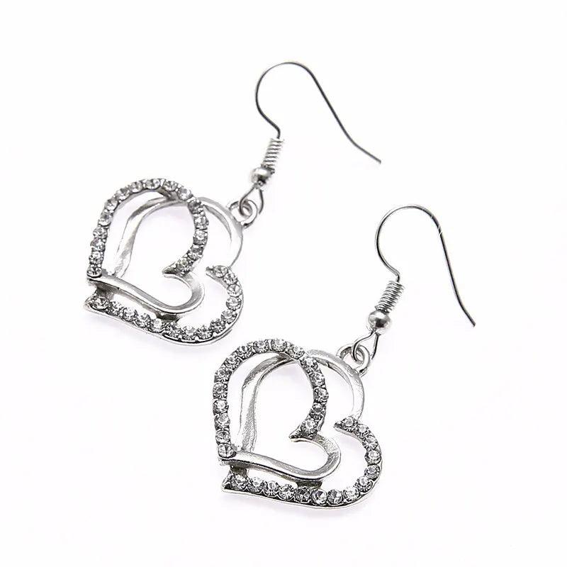 Levoire | Doppelherz Strass Collier & Ensemble De Boucles D'Oreilles