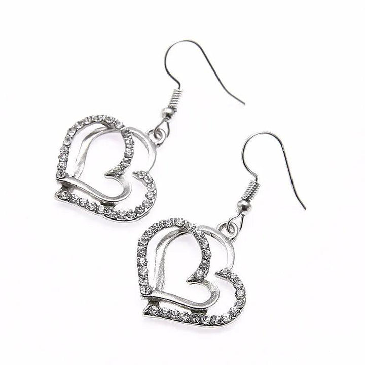 Levoire | Doppelherz Strass Collier & Ensemble De Boucles D'Oreilles