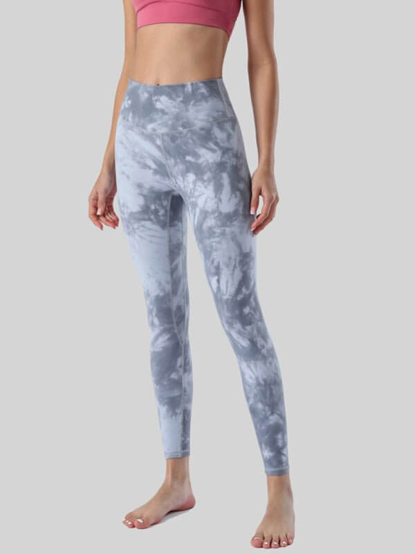 Levoire | Pantalon de yoga à taille haute nude brossé double face, fesses, ventre, neuf points Stern gris