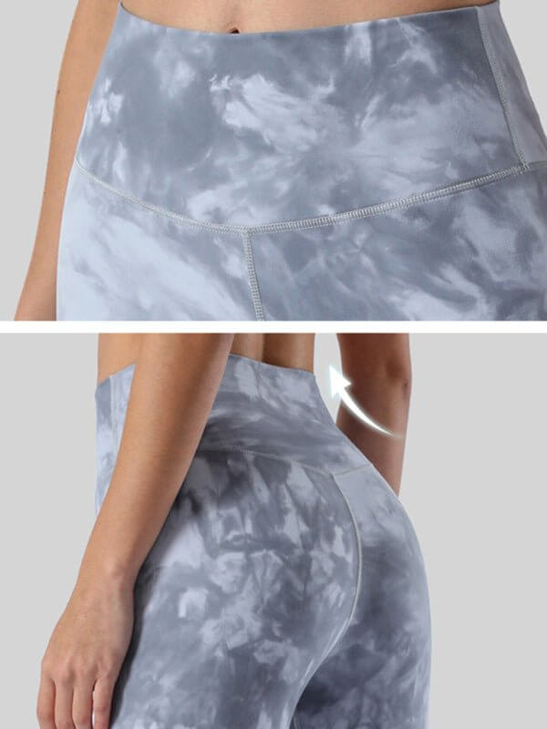 Levoire | Pantalon de yoga à taille haute nude brossé double face, fesses, ventre, neuf points