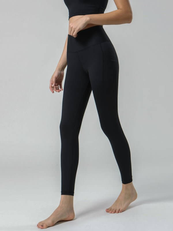 Levoire | Pantalon de yoga en ni brossé double Haut de taille avec poche pantalon de sport yoga femme
